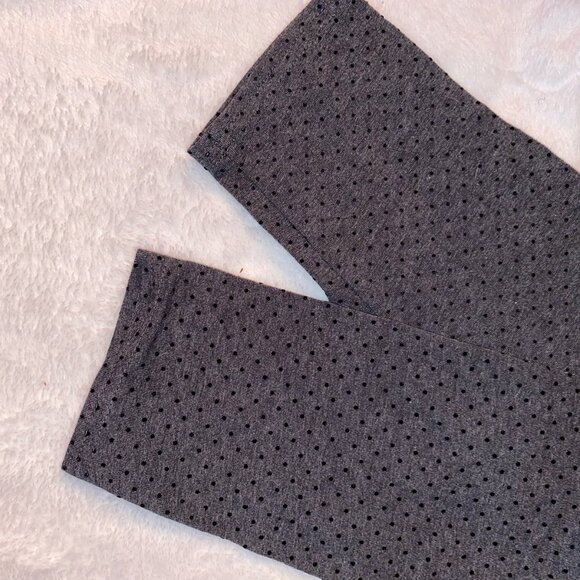 LC Lauren Conrad Grey Black Polka Dot Leggings Size Medium - Picture 5 of 6